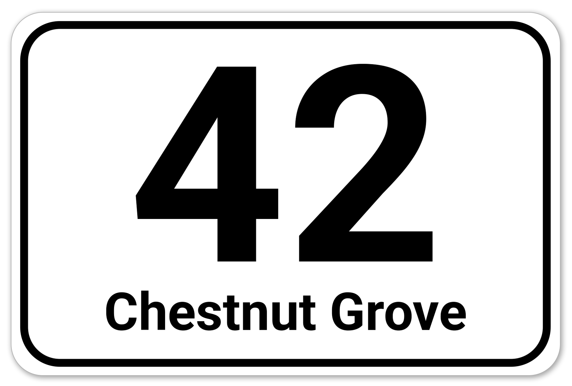 Personalised wheelie bin sticker with house number and street name