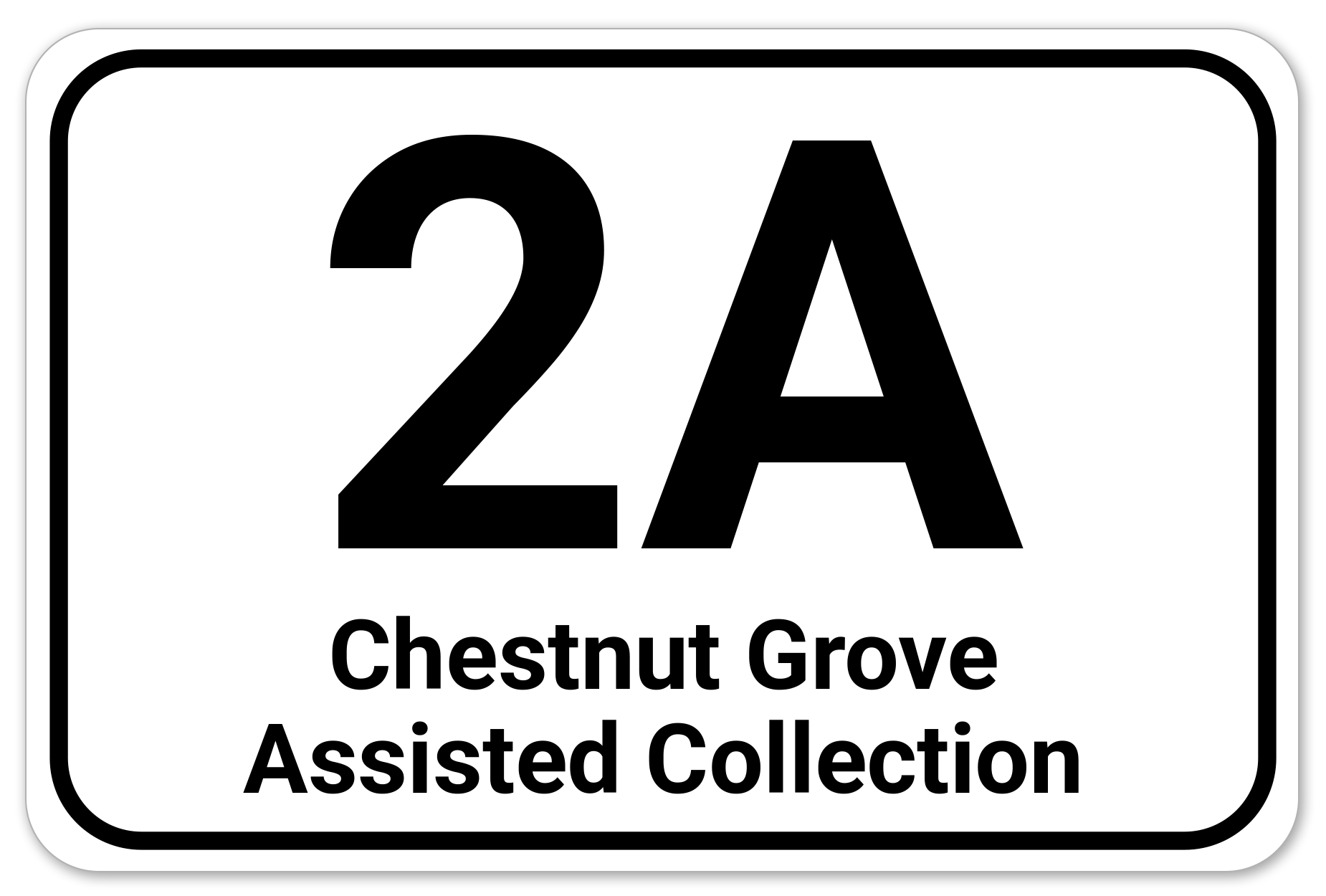 Personalised wheelie bin sticker with house number and street name